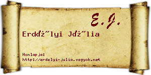 Erdélyi Júlia névjegykártya